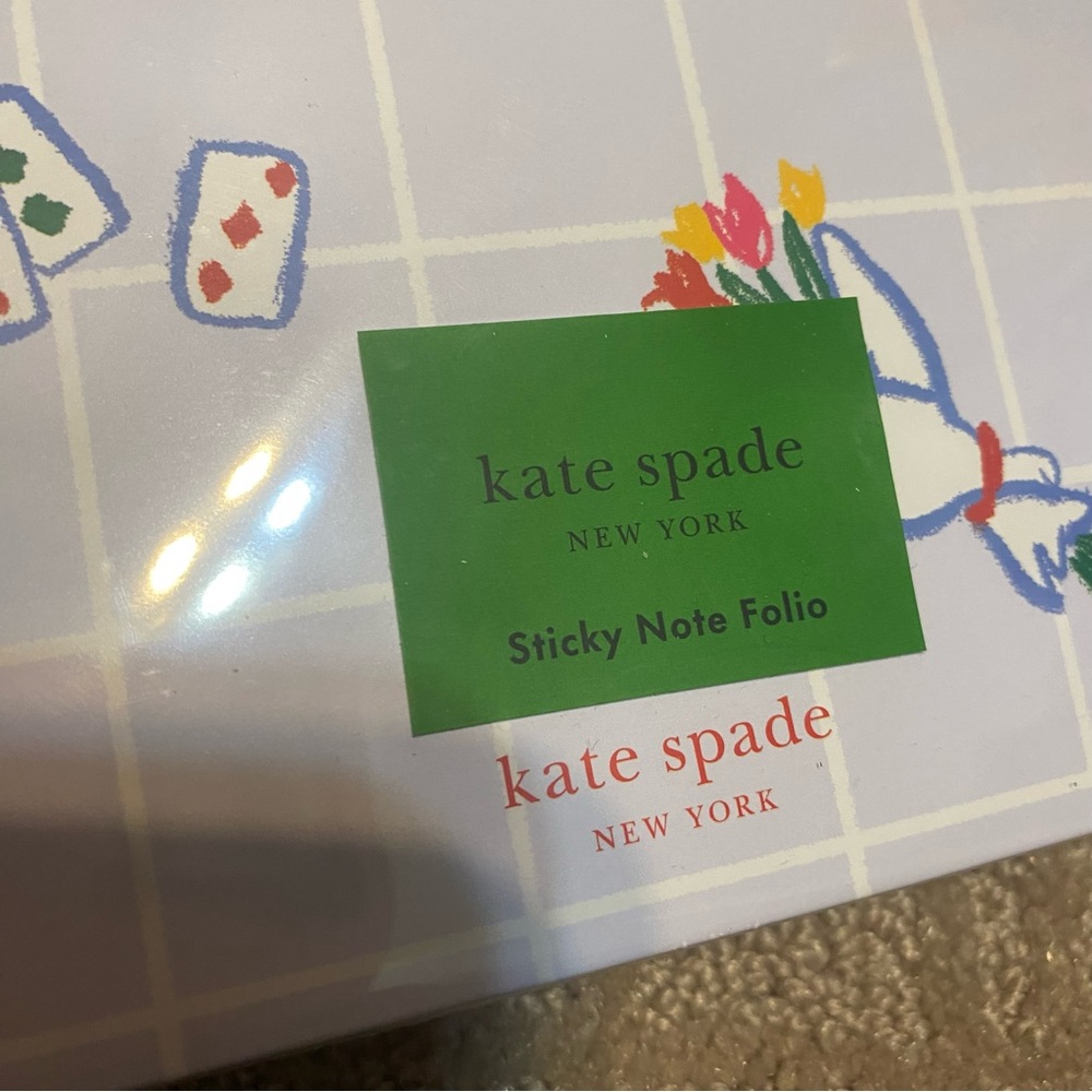 New {Kate Spade NY} Park Picnic Sticky Note Folio Set - Picture 7 of 12
